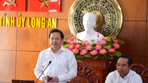 Đoàn kiểm tra Trung ương làm việc với Tỉnh ủy Long An về thực hiện Chỉ thị 12