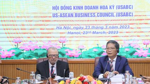 Trưởng Ban Kinh tế Trung ương tiếp và làm việc với Đoàn Hội đồng Kinh doanh Hoa Kỳ -ASEAN (USABC)