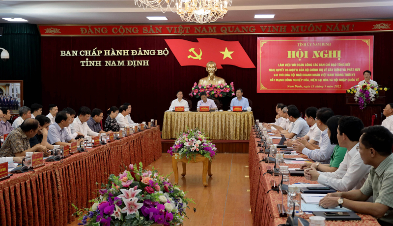 Đoàn công tác của Ban Chỉ đạo tổng kết Nghị quyết 09-NQ/TW  làm việc với Tỉnh ủy Nam Định  -0