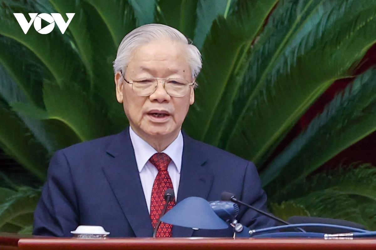 toan van phat bieu cua tong bi thu tai hoi nghi toan quoc trien khai nghi quyet so 30 hinh anh 1