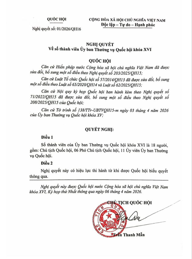 DANH SÁCH NHÂN SỰ CHỦ TỊCH QUỐC HỘI, PHÓ CHỦ TỊCH QUỐC HỘI, ỦY VIÊN ỦY BAN THƯỜNG VỤ QUỐC HỘI KHÓA XVI- Ảnh 4. DANH SÁCH NHÂN SỰ CHỦ TỊCH QUỐC HỘI, PHÓ CHỦ TỊCH QUỐC HỘI, ỦY VIÊN ỦY BAN THƯỜNG VỤ QUỐC HỘI KHÓA XVI- Ảnh 4.